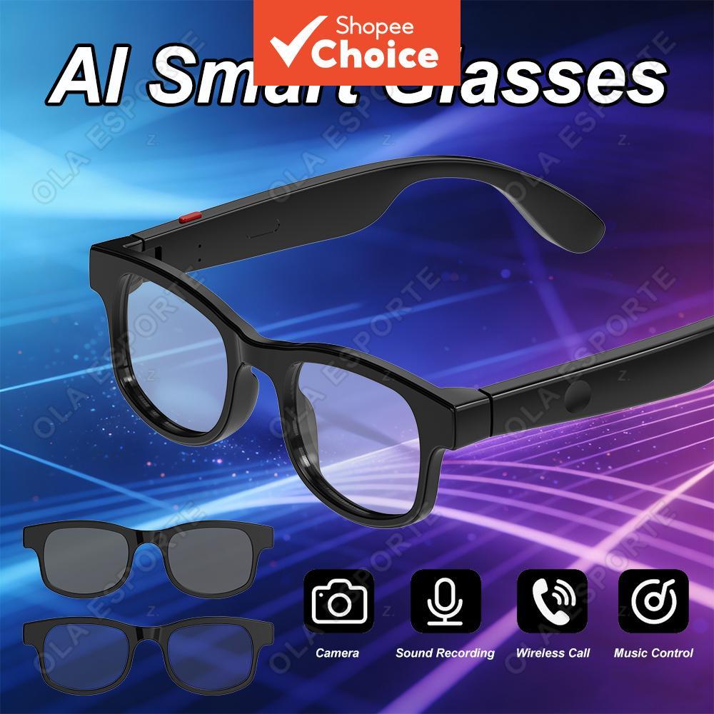 Novo AI Óculos De Sol Inteligentes Bluetooth Chamada Esportes Ao Ar Livre Fones De Ouvido Navegação Por Voz À Prova Dwat
