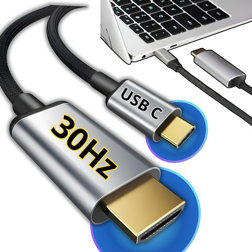 Cabo Tipo C Adaptador Usb C Para Hdmi 30hz 2 Metros 4k Novo