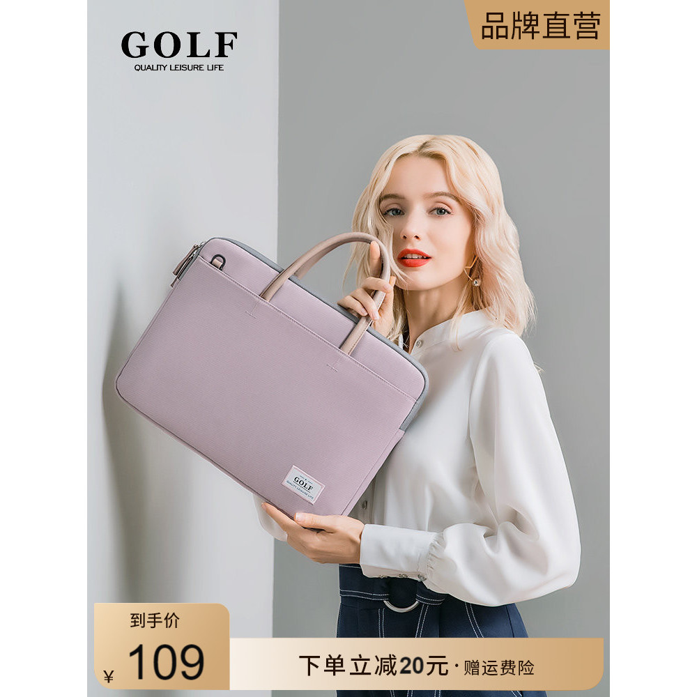 GOLF Bolsa para Laptop feminina bolsa de negócios bolsa de ombro masculina 44 47 52 cm capa protetora