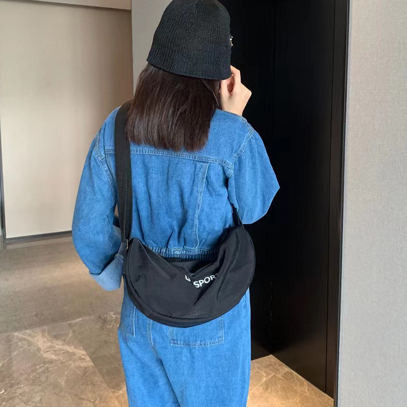 2025 novo estilo de grande capacidade moda Casual bolinho saco feminino Oxford pano saco ins Street Wear esportes lazer 