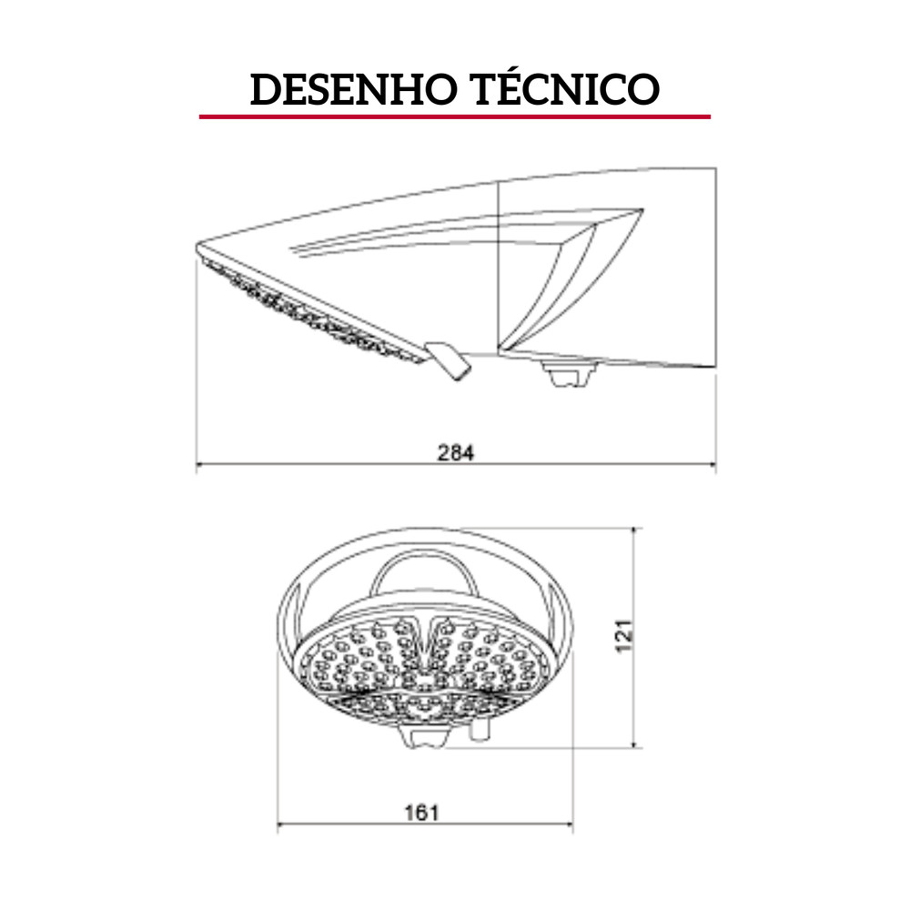 Ducha Top Jet Multitemperaturas 220V 7500W Lorenzetti — imagem 2 de 2