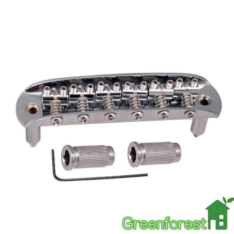greenfor Ponte Guitarra Elétrica Espaçamento Cordas 10 8mm Metal 6