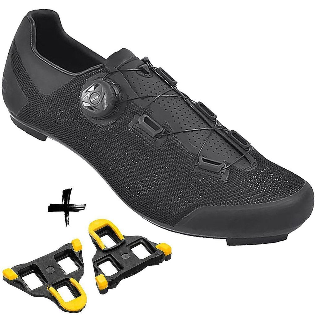 Kit Sapatilha de Ciclismo FLR F-11 Knit Speed + Taco Padrão Shimano SPD
