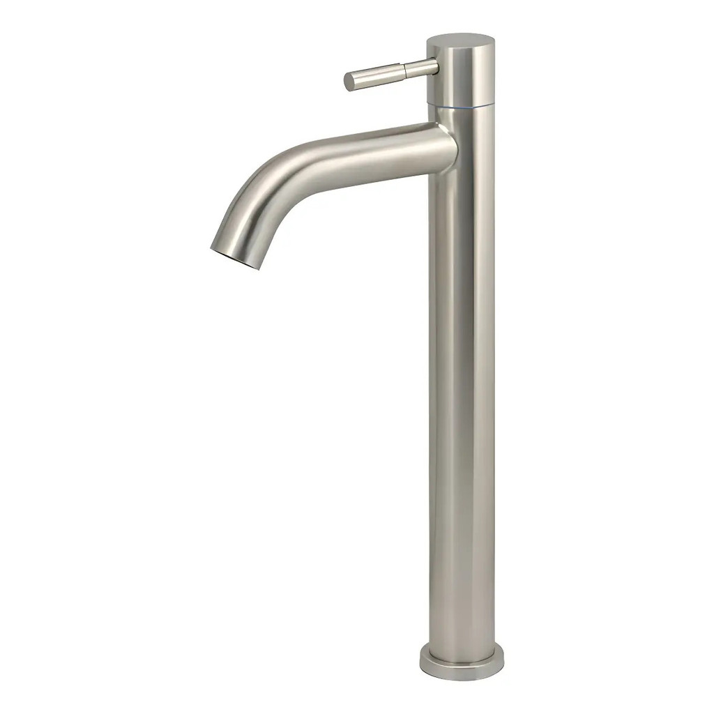 Torneira Clean Alta Cubas Banheiro Cozinha Inox Polido 304 Cor Prateado