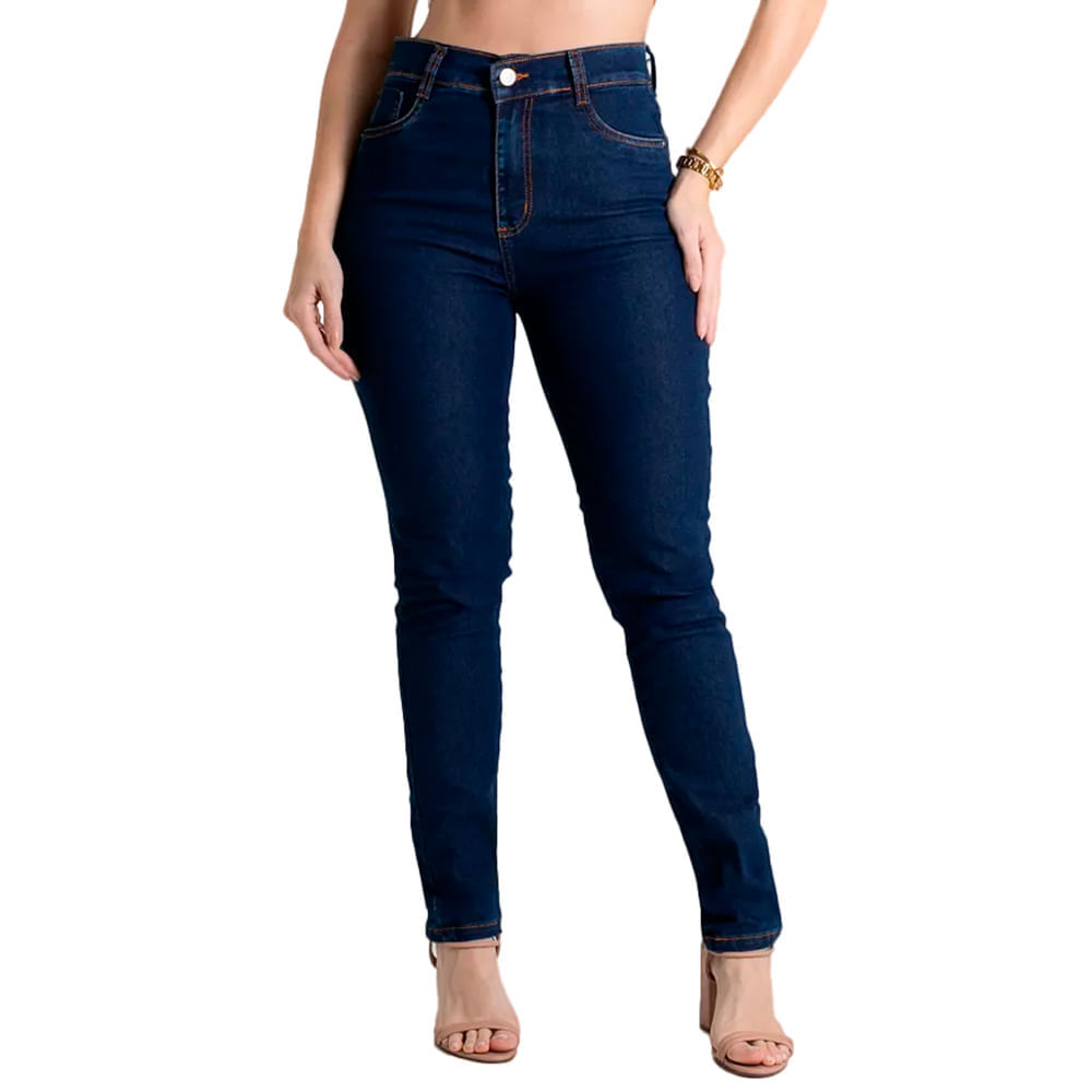 Calça Jeans Feminina Sawary Hot Pants Azul Escuro