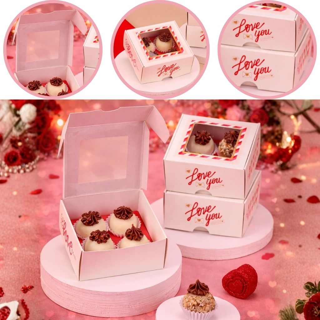 10 CAIXA PARA 4 DOCES C/ VISOR LOVE YOU 4926 ( DIA DOS NAMORADOS JANGO 2026 ) OUTLET