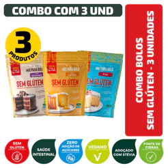 Combo Bolos Sem Glúten - 3 unidades