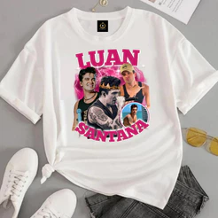Camiseta Algodão T-shirt Unissex Luan Luanetes Santana Fã Clube
