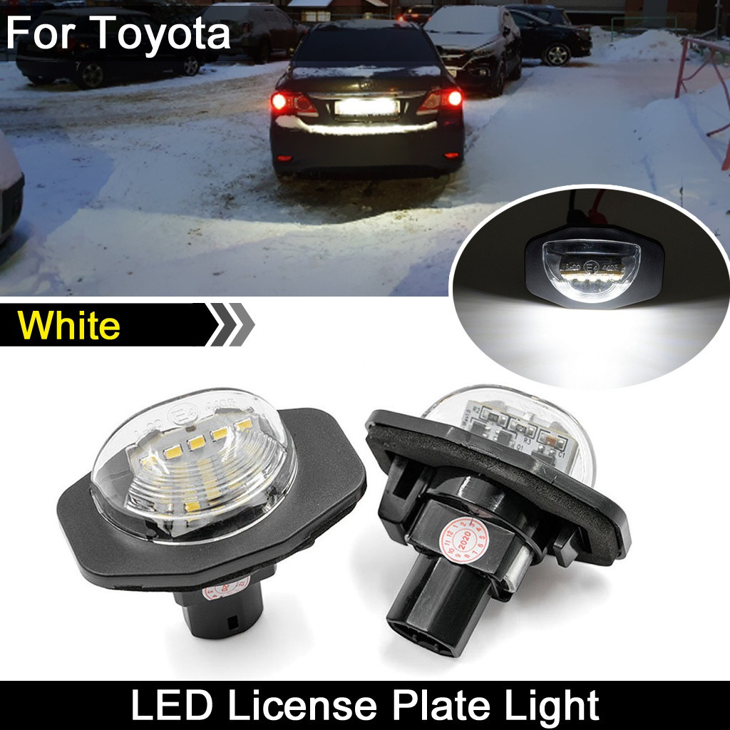 2 Unidades Para Toyota Alphard Auris Corolla Wish Sienna Urban Cruiser Scion XB XD Branco LED Luz De Placa De Licença