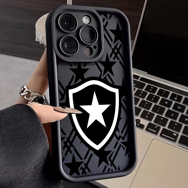 Capinha de Distintivo de futebol do Botafogo para Xiaomi Redmi Note13 12 11 9 10 10C 14C 9a capa anti impacto