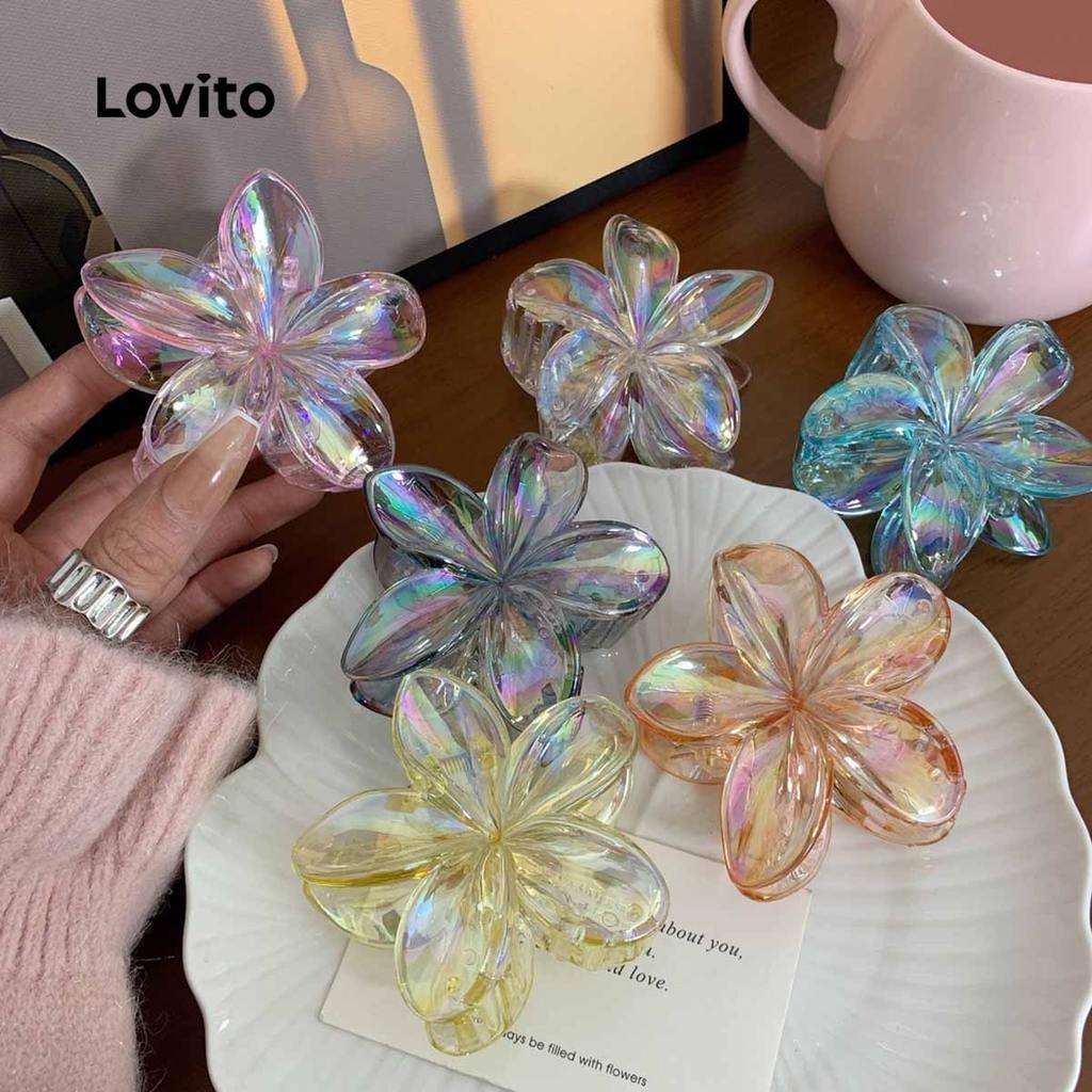 Lovito Grampos de Cabelo de flores LCS31A77 em Oferta na Shopee