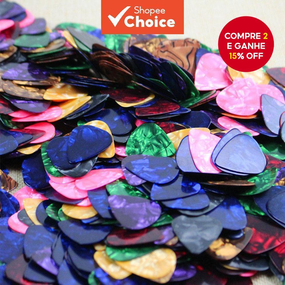 Conjunto de 100 Palhetas de Violão 0,46mm Estrela do Céu em Celuloide para Violão Acústico Elétrico (Estilo Aleatório) em Oferta na Shopee