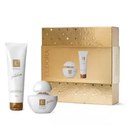 Eudora Golden Kit Presente Natal: Eau de Parfum 35ml + Creme Hidratante Desodorante Corporal 100g