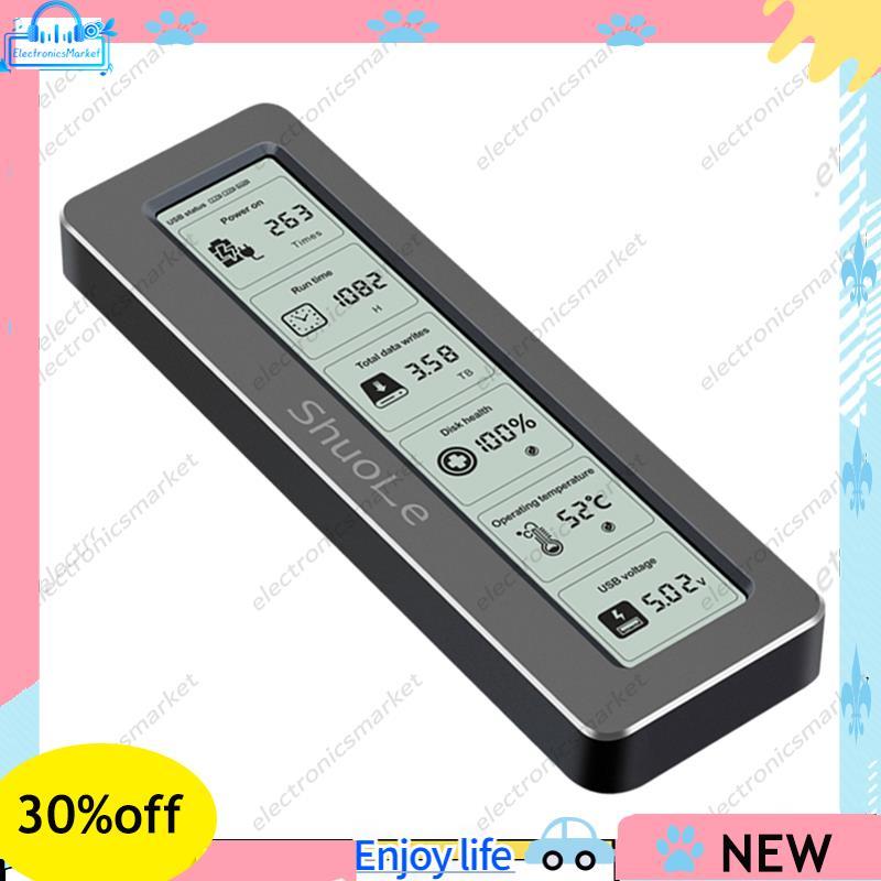 M . Gabinete SSD De Protocolo Duplo 2 NVME/NGFF Com Tela De Exibição Detecção Digital Inteligente De Saúde Tipo C 3.2 10