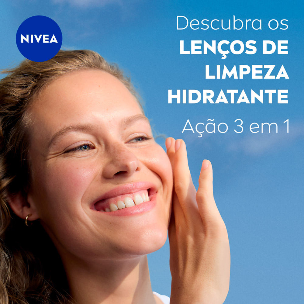 Detalhes do Lenço de Limpeza Nivea Demaquilante Ação Hidratante 3 em 1 25 Unidades