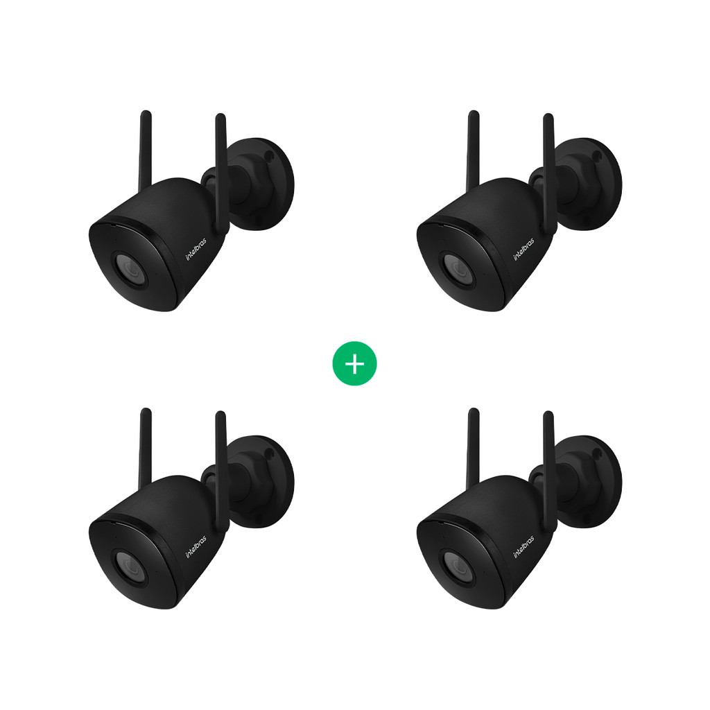 Kit Câmera Inteligente IM5 SC Black Intelbras - 4 Unidades em Oferta na Shopee