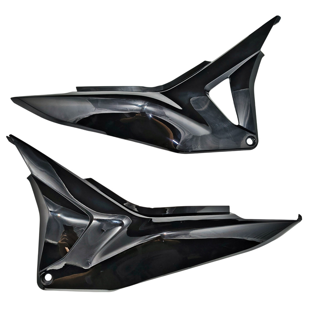 PAR TAMPA LATERAL SPORTIVE PARA HONDA BROS 160 2015 A 2017 PRETA