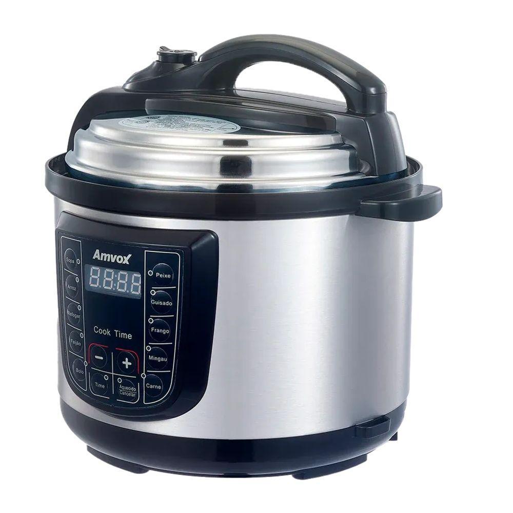 Panela de Pressão Elétrica Amvox APS050 5L 220V em Oferta na Shopee