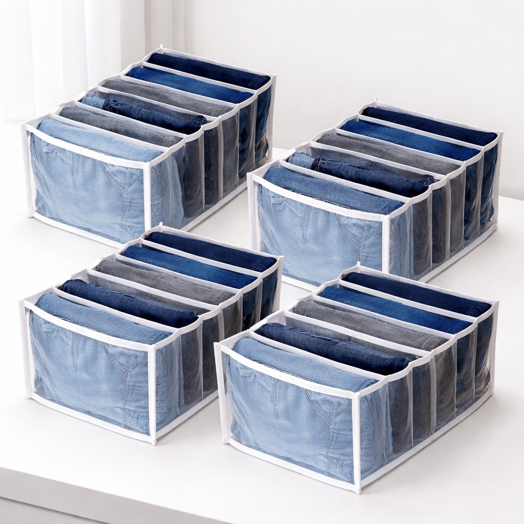 Kit Organizador de calça jeans/colmeia organizadora bermudas jeans/toalhas de banho - LuxLine