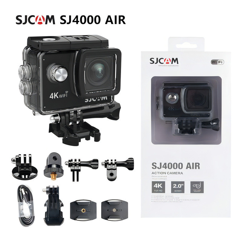 Câmera Sportiva Sjcam Sj4000 Air 4k Preta Para À Prova D'água