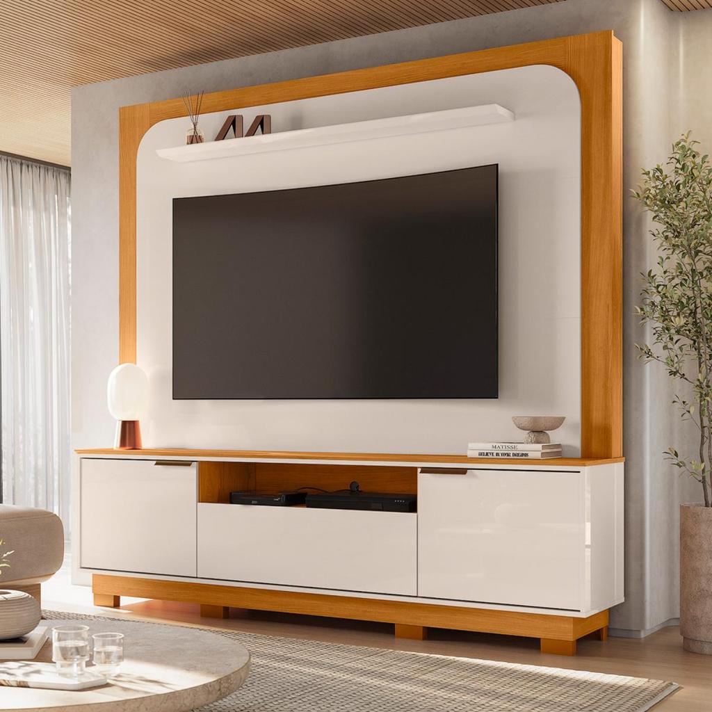 Home Theater 1 Porta Para TV Até 75 Polegadas Com Pés Nilo Madetec