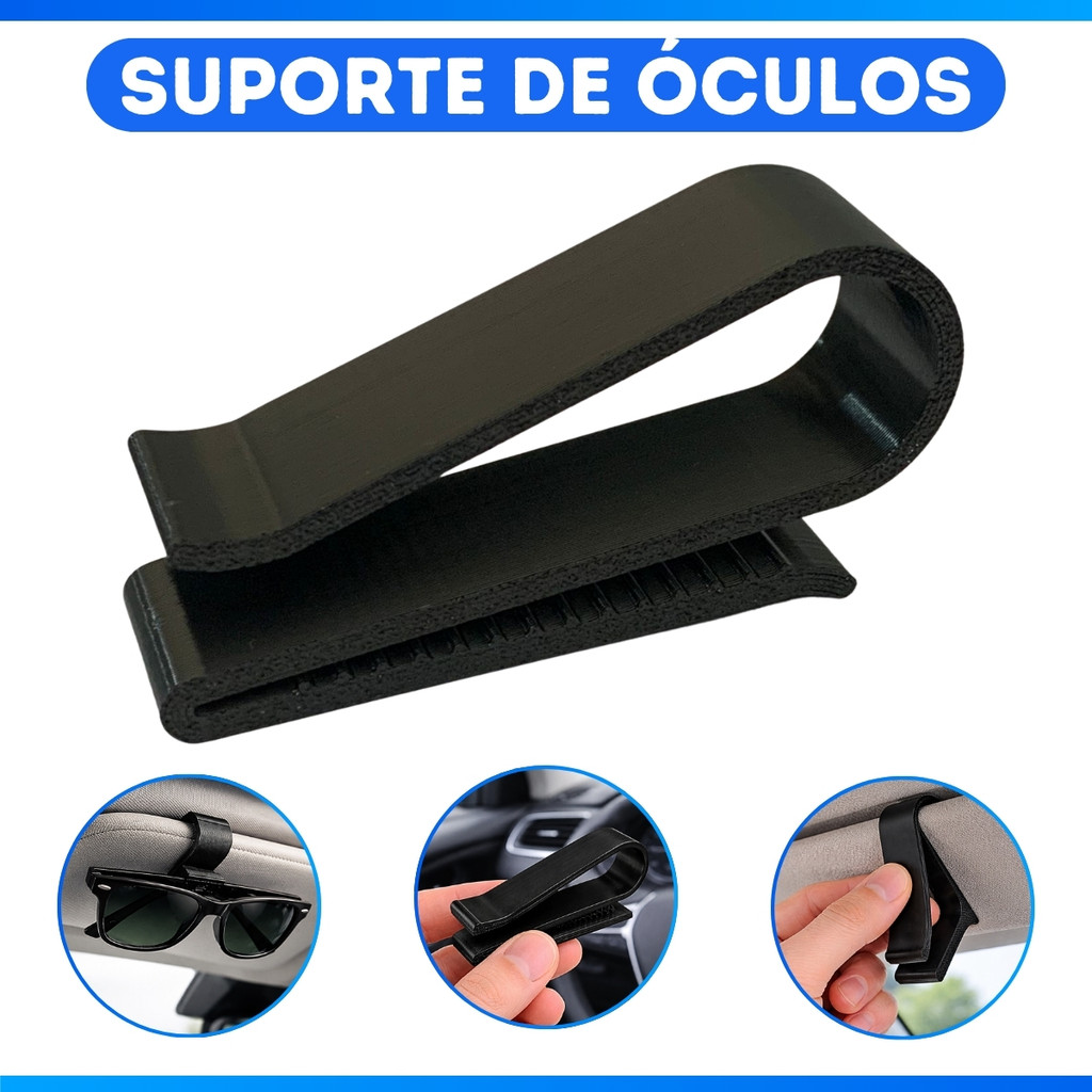 Suporte Premium para Óculos de Sol Carro:Clip Cartão, Porta-Bilhete Seguro e Estojo