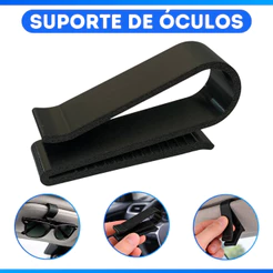 Suporte Premium para Óculos de Sol Carro:Clip Cartão, Porta-Bilhete Seguro e Estojo