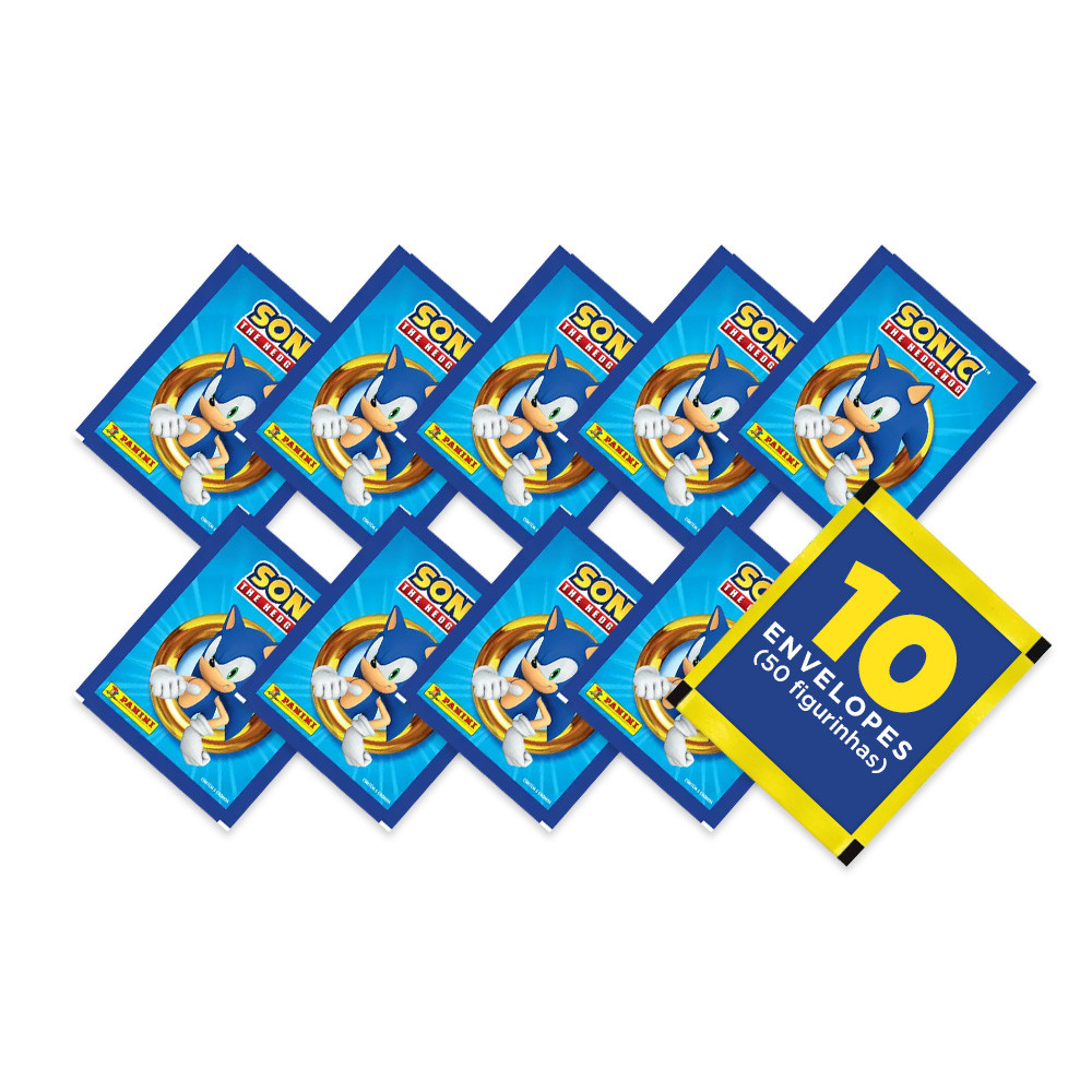 Sonic The Hedgehog - Contém 10 Envelopes (50 Figurinhas) - Novo - Editora Panini em Oferta na Shopee