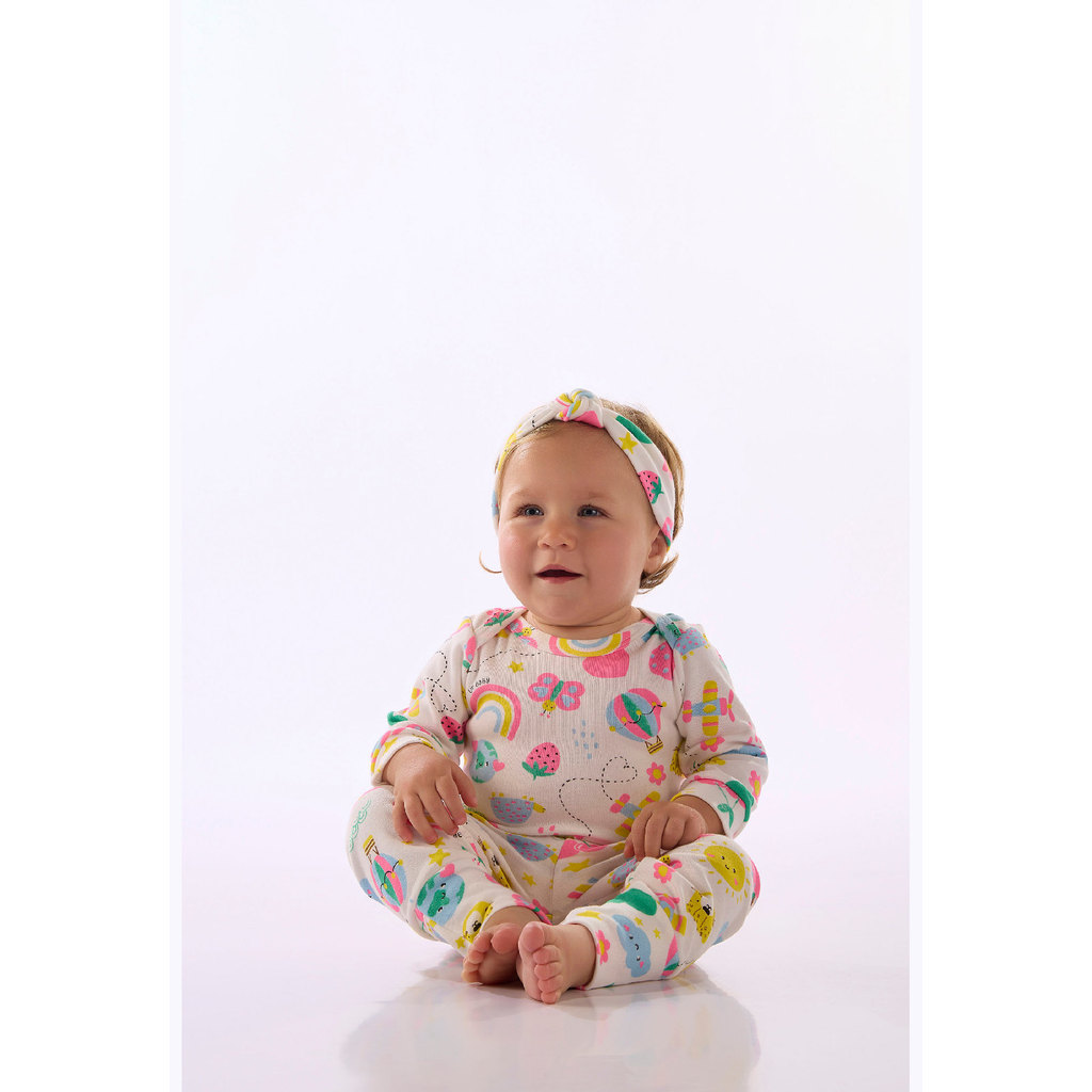 Body Para Bebê Menina Estampado Up Baby