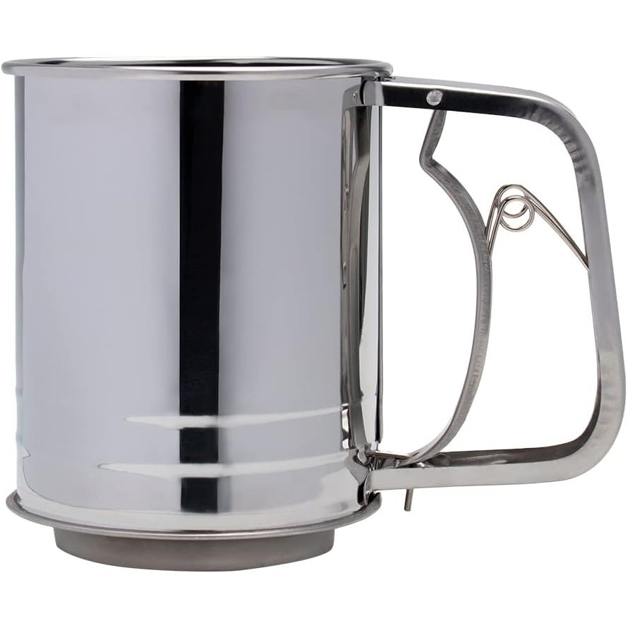 Polvilhador Inox para Açúcar Farinha Tapioca Peneira Cozinha Manual Prático Ideal Uso Diário