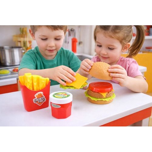 Kit Comida Infantil Pequenos Chefs Brinquedo Cozinha Criatividade Educacao Motor Habilidades