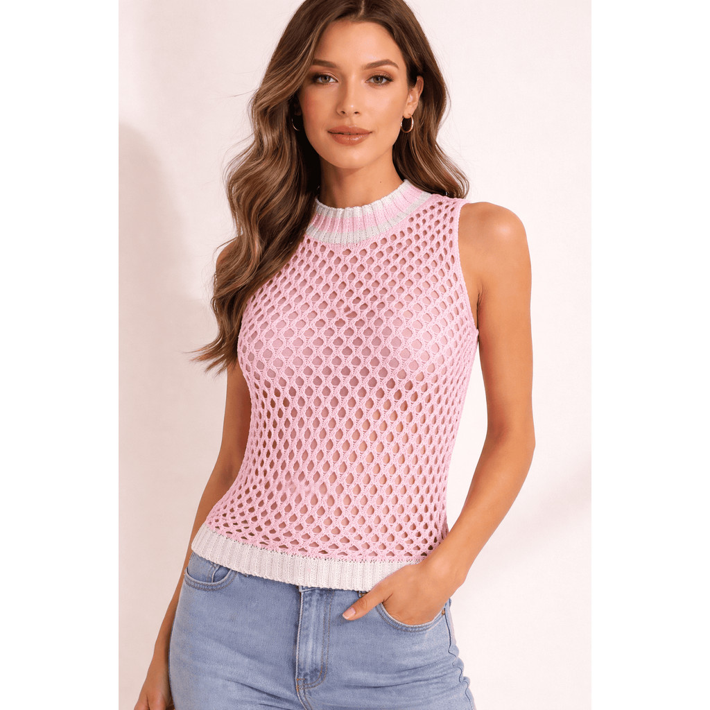 Cropped Tricot Rendado 9272
