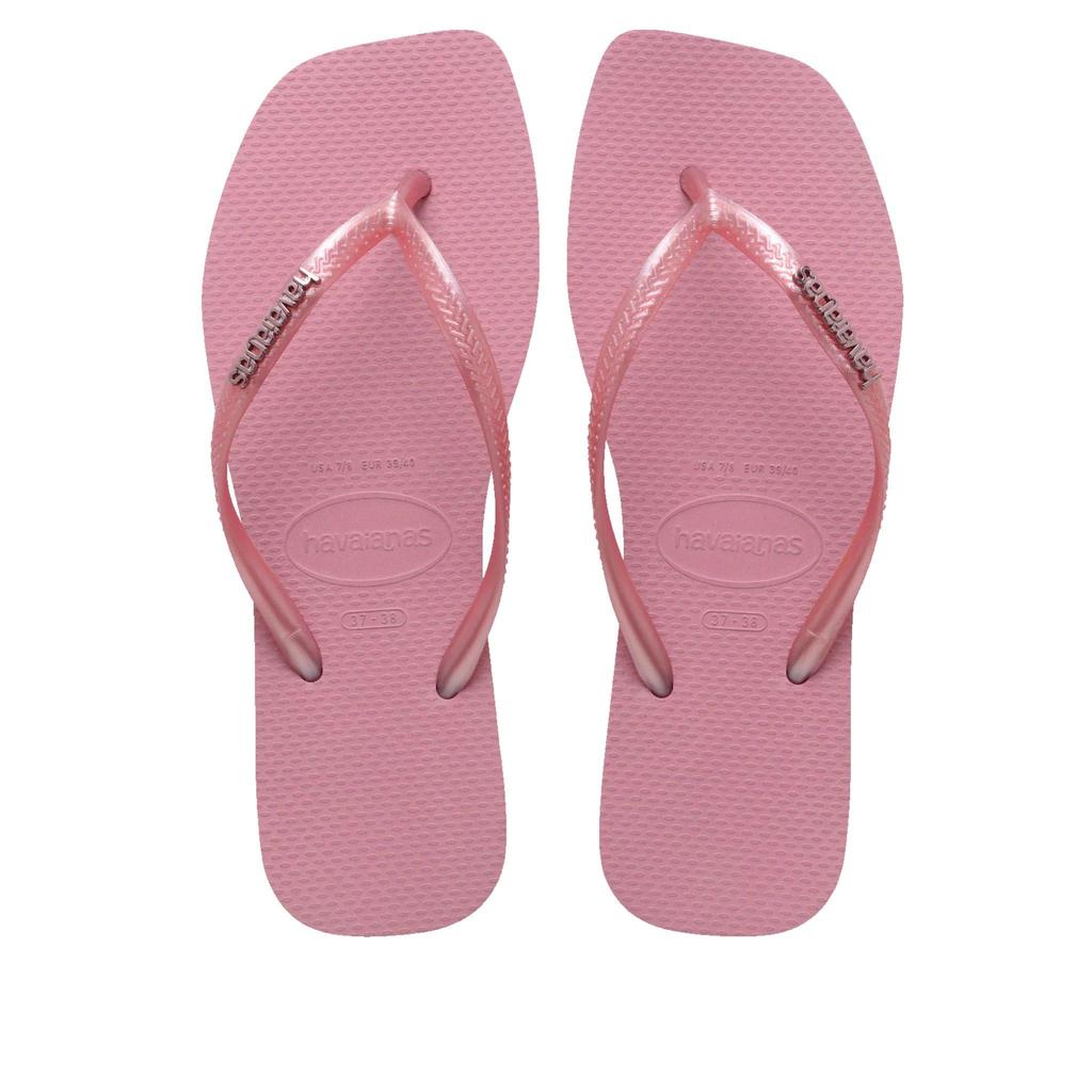 Chinelo Feminino Havaianas Glitter Slim Square Rosa