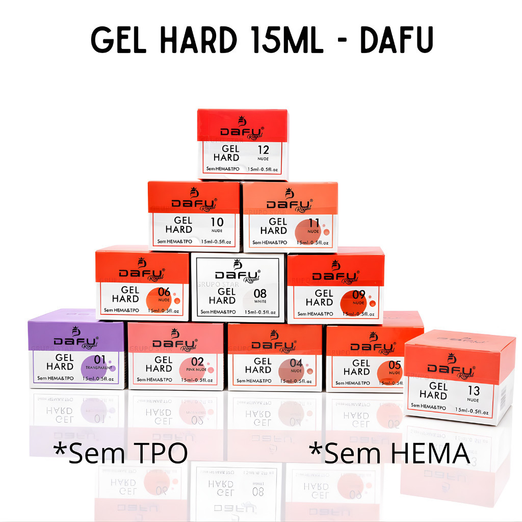 Gel Hard Para Modelagem de Unha 15ml Sem TPO/HEMA - DAFU