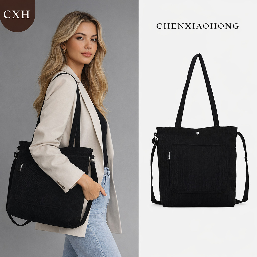 Bolsa transversal CHENXIAOHONG, bolsa de ombro, bolsa de veludo cotelê de grande