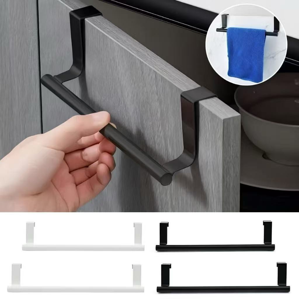 Porta Pano De Prato Suporte De Gaveta E Armário Cozinha Comprimento ajustável Preto