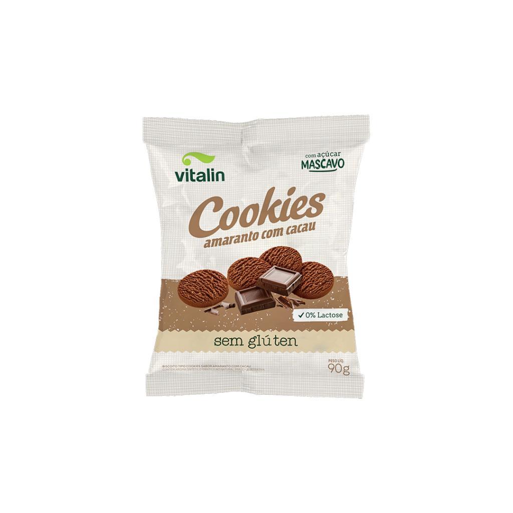 Cookies Sabor Amaranto com Cacau 90g - Vitalin