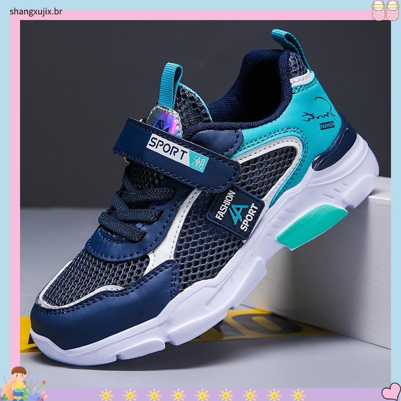 kit tênis infantil masculino tênis infantil masculino Sapatos para meninos, malha nova, tênis casuais respiráveis, sol