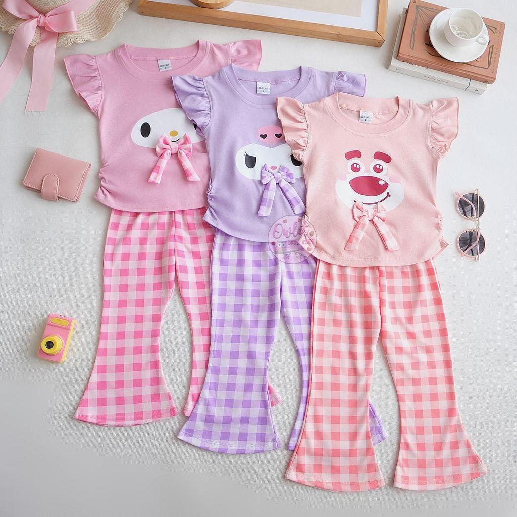 Owlet-Terno Feminino-Um Conjunto Para Meninas-Traje tartan cutbray Com Motivo De Personagem