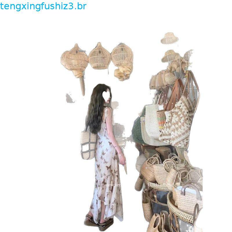 Vestido floral irregular De Verão Temperamento suspender maxi