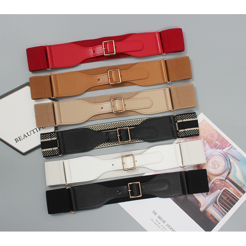 Simples All-Match cinto largo decoração feminina combinando saia cinto exterior vestido de cintura estreita saia cinto c