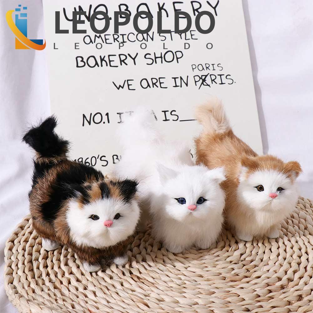 LEOPOLDO Simulação Gato Meowth Kawaii Falso Animal Artificial Para Crianças Gatinho De Pelúcia Macio