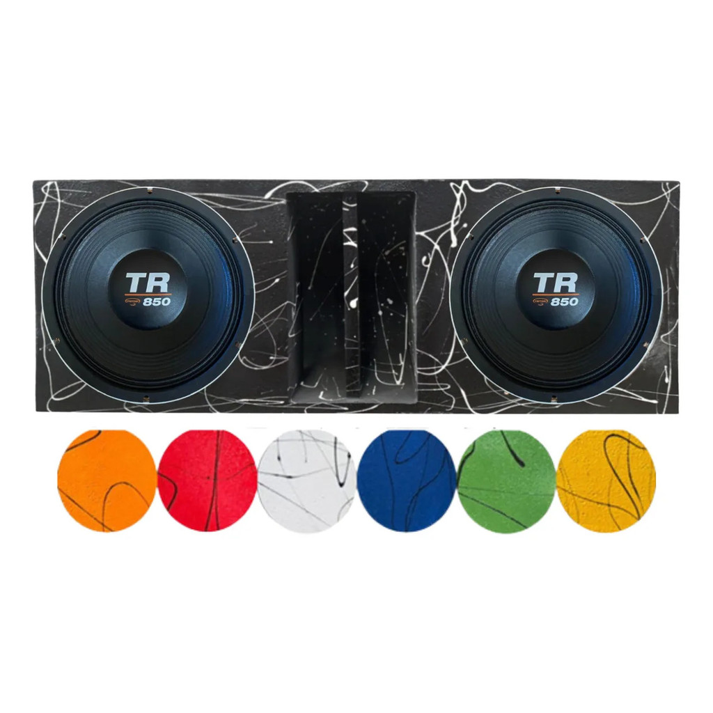CAIXA DUTO RÉGUA 2X12 WOOFER TRITON TR 850 12 POL 4 OHMS CORES
