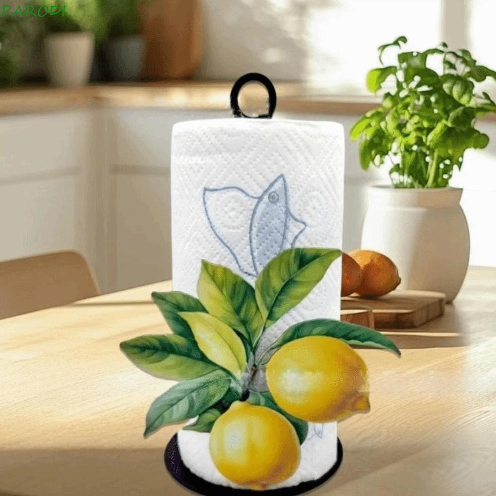 Suporte De Toalha De Papel Em Rolo PARODI , Rack De Guardanapos Verticais De Gato De Frutas , Tecido De Flor Engraçada D
