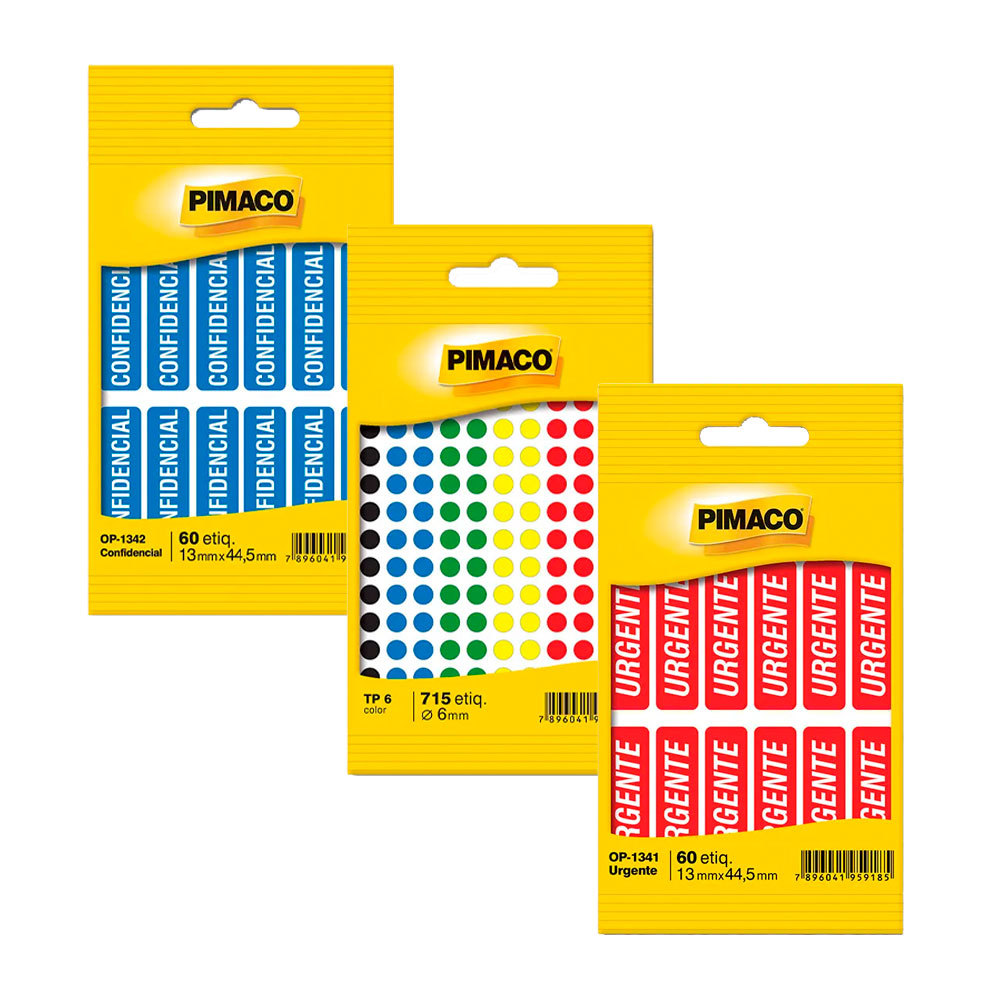 Kit Etiquetas sinalização Pimaco