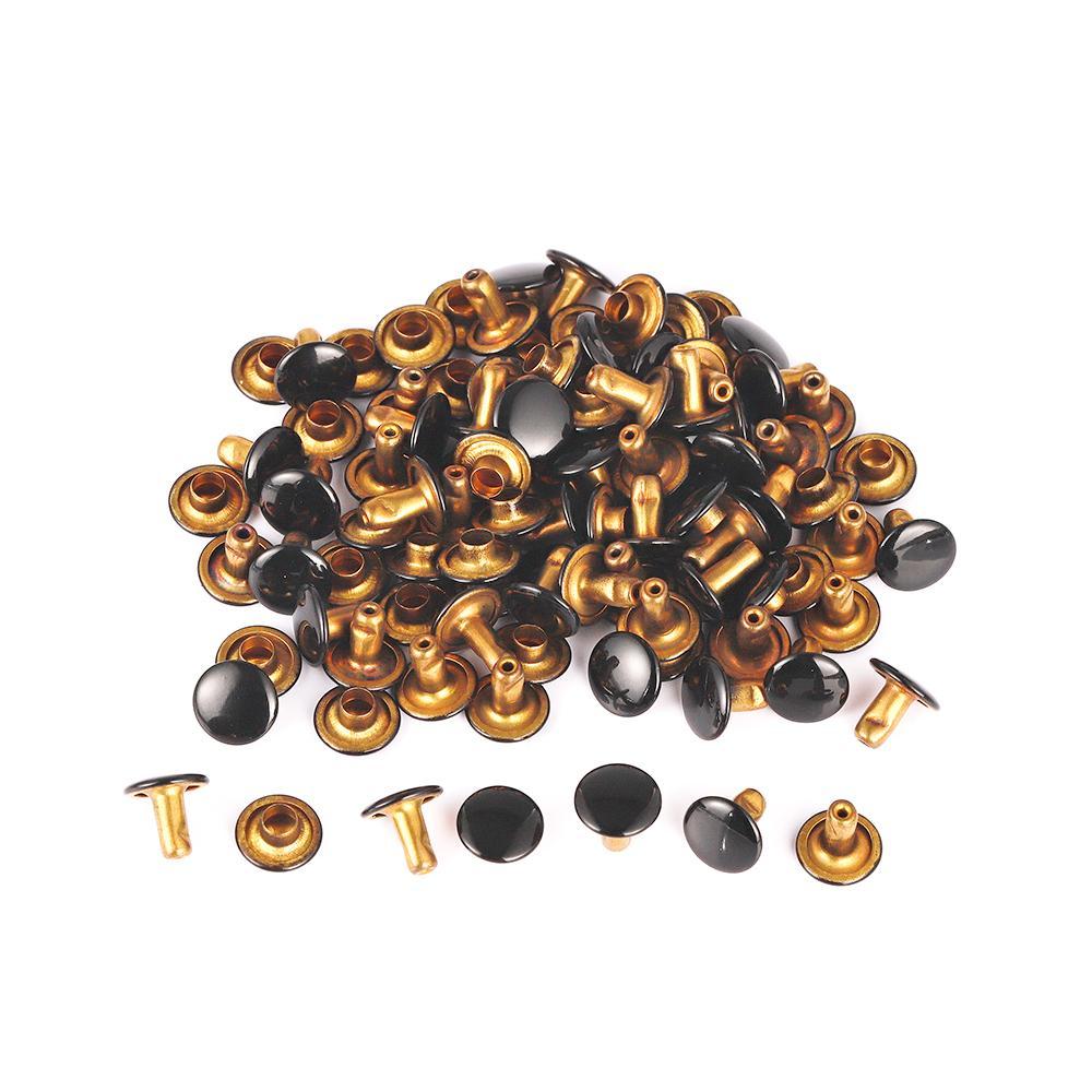 Rebite Dupla Face Mimo Creating – Redondo – Preto – 8 – 6 – 3 mm – 50 Unids · foto 2