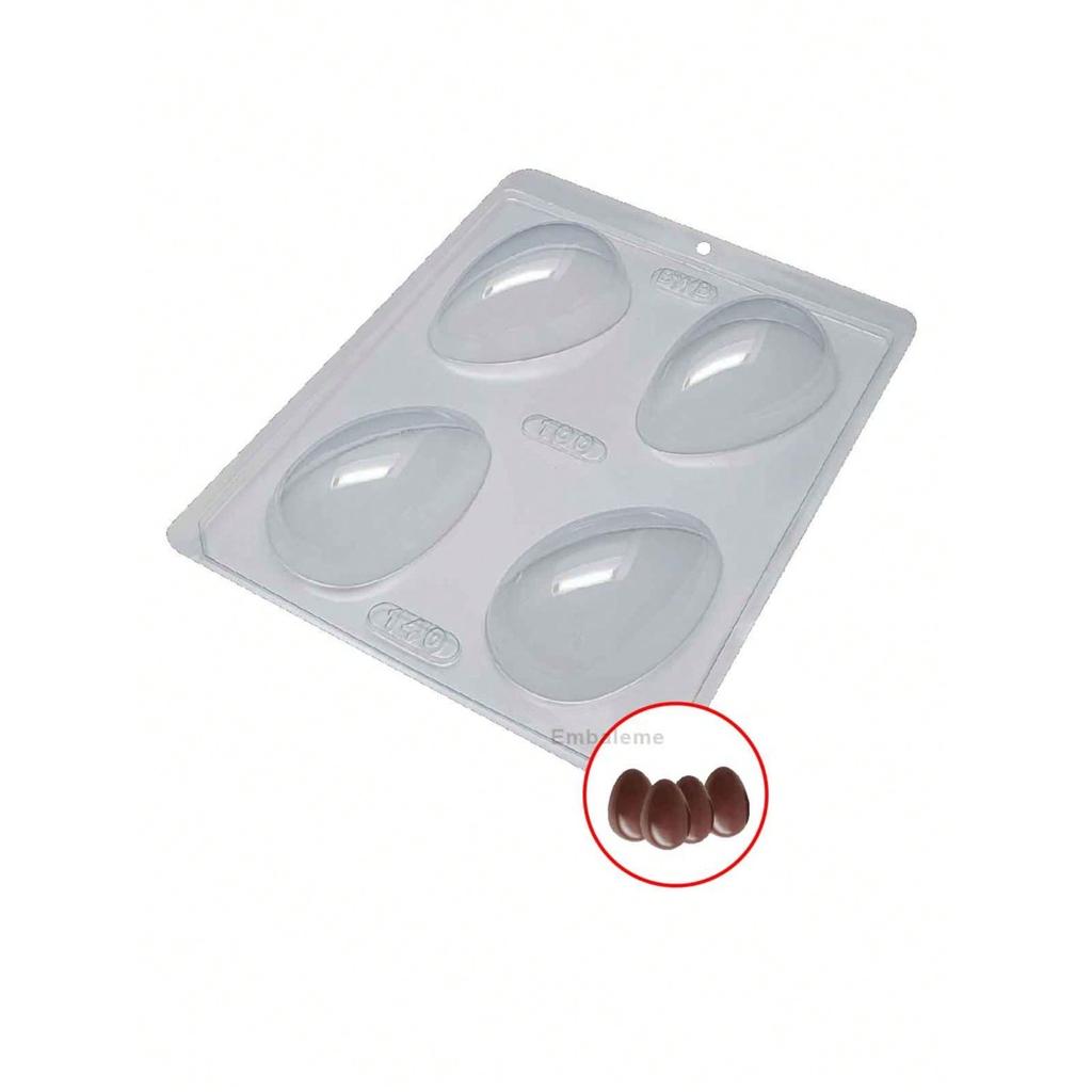 Forma de Ovo de Páscoa 100g c/4 cavidades acetato