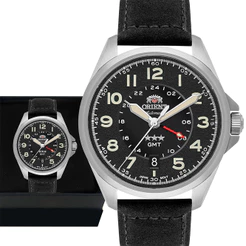 Relógio Orient Masculino Prata Automático Sport Land Couro