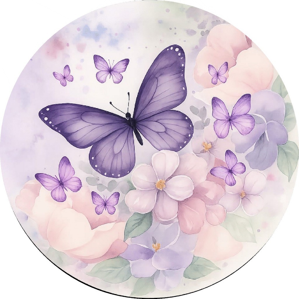 Painel Redondo Borboleta Azul Lilás Rosa 50 cm Painel Sublimado Com Elástico Festa Na Mesa FIRE em Oferta na Shopee