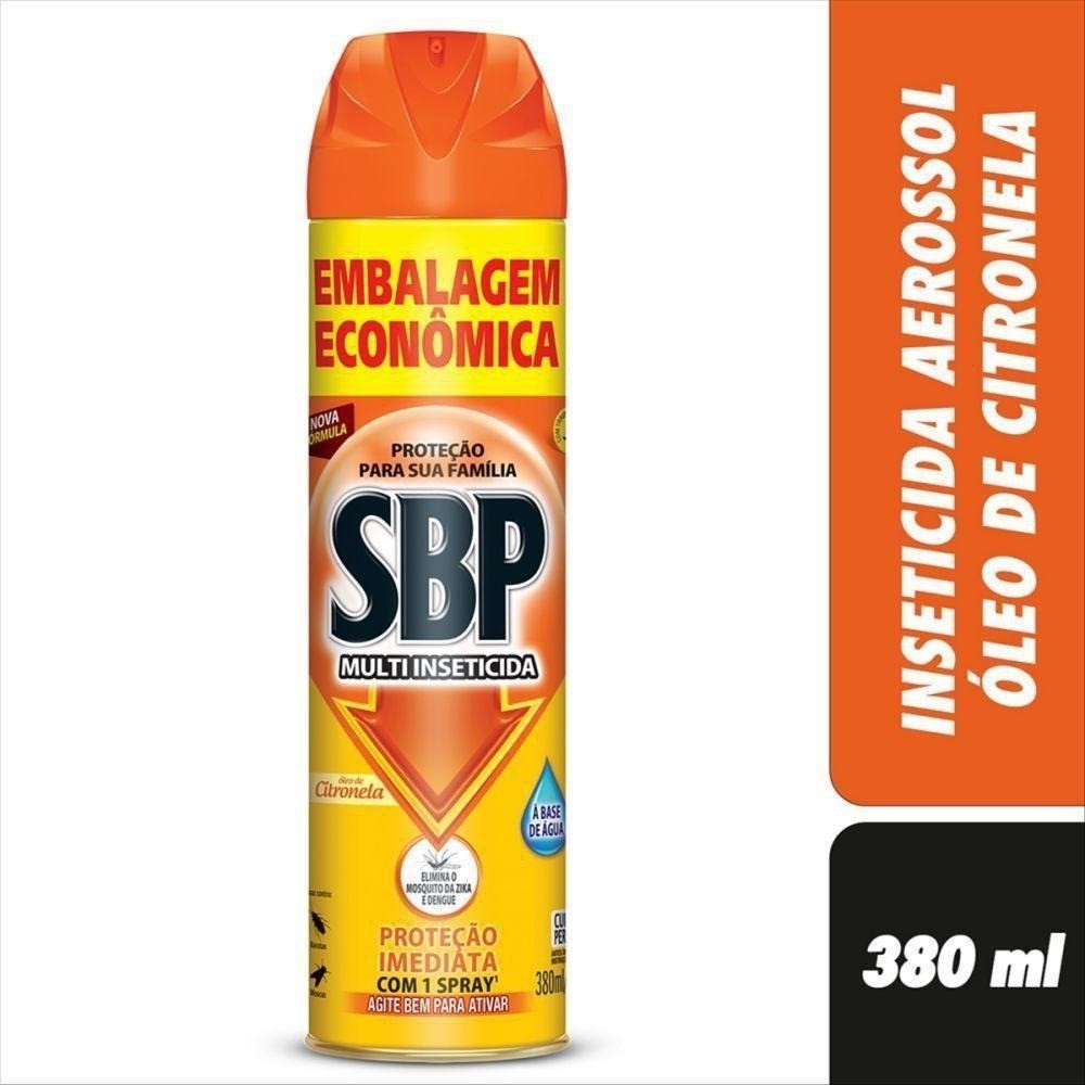 SBP Multi Inseticida Aerossol Óleo de Citronela 380ml Embalagem Econômica em Oferta na Shopee